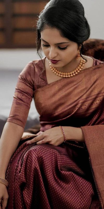 KP 3075 Maroon Soft Lichi Silk Whit Designer Jacquard Work in Saree it Grab for ₹1399. Delivery 4-6 Working Days. Shop now. | Sarees, Bollywood Sarees, Creative Sarees, Designer Sarees, Embroidered Sarees, Ethnic Saree, Modern Digital sarees, Party Wear Sarees