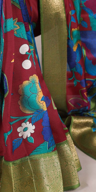 YNF 7047 Maroon Color Tasar Silk Printed With Zari Weaving Work Saree Casual, Wedding, Festive, Events . Expected Delivery  4-6 Working Days @1599/- only                                                                                | Sarees, Bollywood Sarees, Creative Sarees, Designer Sarees, Embroidered Sarees, Ethnic Saree, Modern Digital sarees, Party Wear Sarees