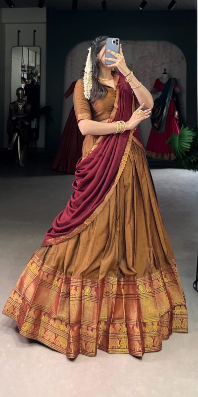 LNB 2040 Mustard Color Narayan Pet Zari Weaving Lehenga Choli Choli Festive Party Wedding, Events etc. Delivery 4-6 Working Days @1899/- | Lehenga, Bollywood Lehenga, Creative Lehenga, Designer Lehenga, Embroidered Lehenga, Party Wear Lehenga