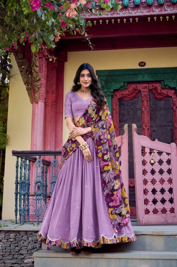 LNB 1237 Mustard Color Vichitra Sequins and Embroidery Work Kalamkari Lehenga Choli Wedding, Party, Festive, Events Etc. Delivery 4-6 Working Days Rs 3299 | Lehenga, Bollywood Lehenga, Creative Lehenga, Designer Lehenga, Embroidered Lehenga, Party Wear Lehenga