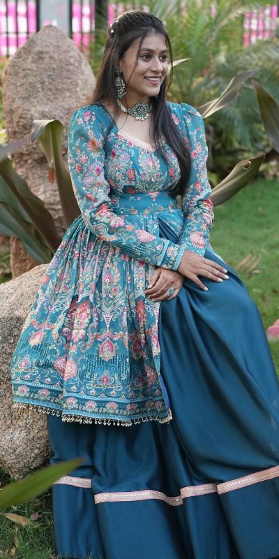 BE 265 Navy Blue Navy Blue Fiona Silk Lehenga Choli with Lace Work. Now at just ₹1899. Delivery 4-6 Working Days. Shop now. | Lehenga, Bollywood Lehenga, Creative Lehenga, Designer Lehenga, Embroidered Lehenga, Party Wear Lehenga