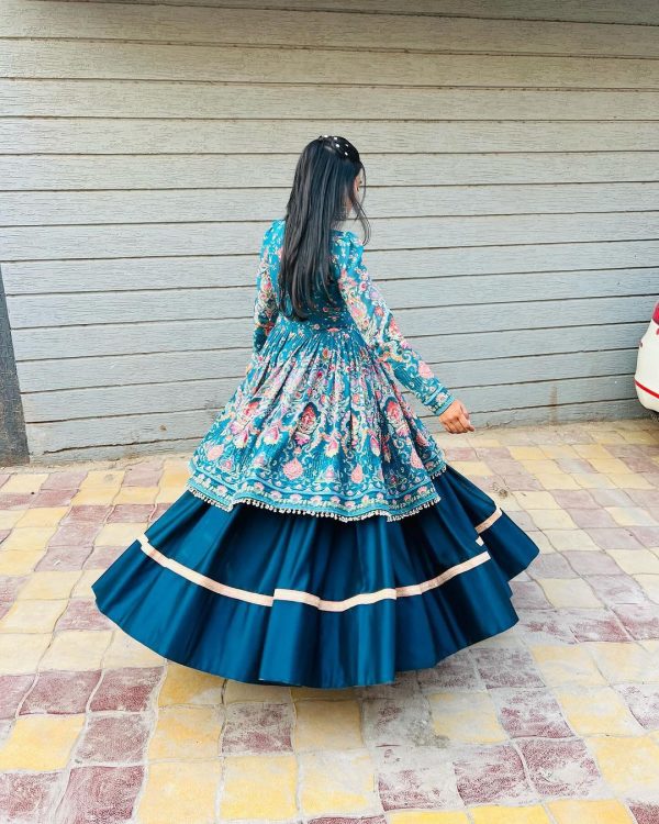 BE 265 Navy Blue Navy Blue Fiona Silk Lehenga Choli with Lace Work. Now at just ₹1899. Delivery 4-6 Working Days. Shop now. | Lehenga, Bollywood Lehenga, Creative Lehenga, Designer Lehenga, Embroidered Lehenga, Party Wear Lehenga