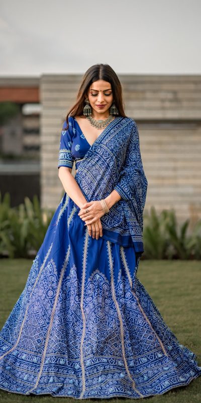 LNB 1251 Navy Blue Color Vaishali silk Printed With Gota Patti Work Lehenga Choli Wedding, Party, Festive, Events Etc. Delivery 4-6 Working Days Rs 3399 | Lehenga, Bollywood Lehenga, Creative Lehenga, Designer Lehenga, Embroidered Lehenga, Party Wear Lehenga