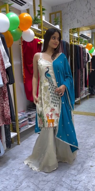 LG 1994 Off White Color French Crape Embroidery Work Salwar Suit Casual, Wedding, Festive, Events . Expected Delivery 4-6 Working Days @1999/- only | Jump Suits, Salwar suit, Casual Suits, Creative suits, Designer Suits, Palazzo Suits, Party Wear Suits, Patiala Suits, Straight Suits