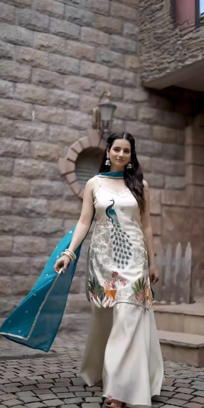 LG 1994 Off White Color French Crape Embroidery Work Salwar Suit Casual, Wedding, Festive, Events . Expected Delivery 4-6 Working Days @1999/- only | Jump Suits, Salwar suit, Casual Suits, Creative suits, Designer Suits, Palazzo Suits, Party Wear Suits, Patiala Suits, Straight Suits