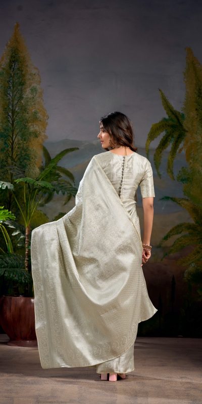 YNF 7404 Off White Color Kanjivaram Zari Weaving Work Saree Casual, Wedding, Festive, Events . Expected Delivery  4-6 Working Days @1599/- only                                | Sarees, Bollywood Sarees, Creative Sarees, Designer Sarees, Embroidered Sarees, Ethnic Saree, Modern Digital sarees, Party Wear Sarees