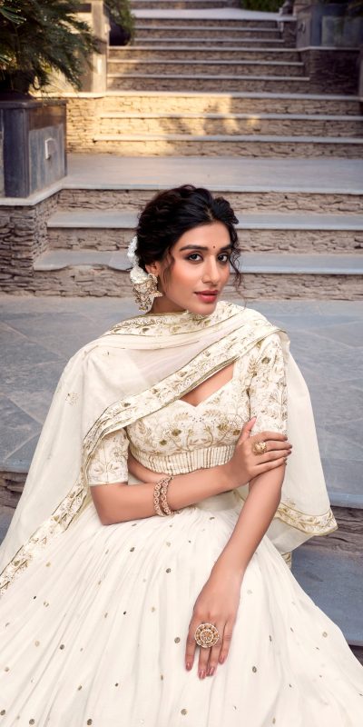 LNB 1422 Off White Color Silver Glosy Sequins and Embroidery Foil Work Lehenga Choli Wedding, Party, Festive, Events Etc. Delivery 4-6 Working Days Rs 3299 | Lehenga, Bollywood Lehenga, Creative Lehenga, Designer Lehenga, Embroidered Lehenga, Party Wear Lehenga