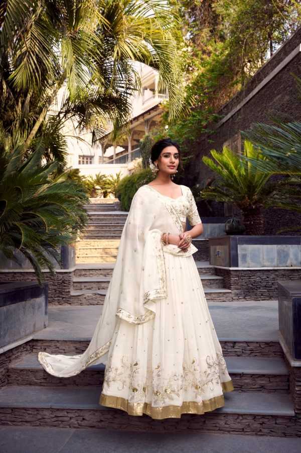 LNB 1422 Off White Color Silver Glosy Sequins and Embroidery Foil Work Lehenga Choli Wedding, Party, Festive, Events Etc. Delivery 4-6 Working Days Rs 3299 | Lehenga, Bollywood Lehenga, Creative Lehenga, Designer Lehenga, Embroidered Lehenga, Party Wear Lehenga