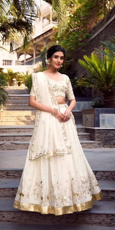LNB 1422 Off White Color Silver Glosy Sequins and Embroidery Foil Work Lehenga Choli Wedding, Party, Festive, Events Etc. Delivery 4-6 Working Days Rs 3299 | Lehenga, Bollywood Lehenga, Creative Lehenga, Designer Lehenga, Embroidered Lehenga, Party Wear Lehenga