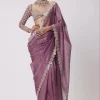 DF 3429 Onion Color Faux Georgette 5mm Sequence Work Saree Casual, Wedding, Festive, Events . Expected Delivery  4-6 Working Days @2199/- only                                                 | Sarees, Bollywood Sarees, Creative Sarees, Designer Sarees, Embroidered Sarees, Ethnic Saree, Modern Digital sarees, Party Wear Sarees