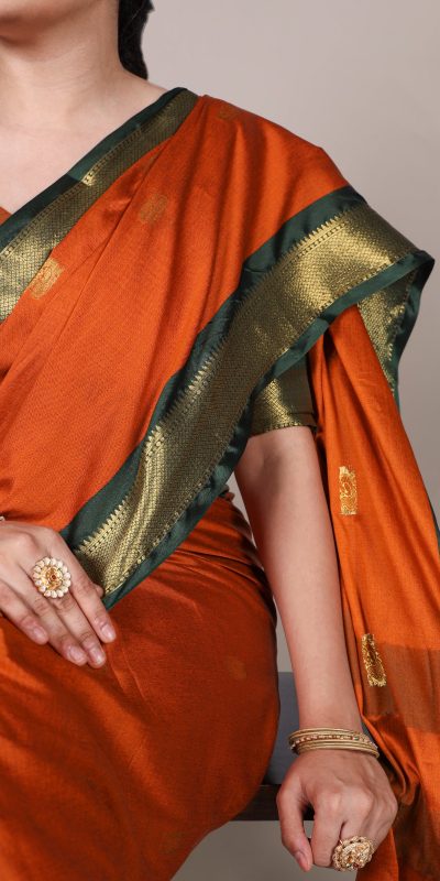 YNF 7406 Orange Color Cotton Silk Weaving Work Paithani Concept Saree Casual, Wedding, Festive, Events . Expected Delivery  4-6 Working Days @1449/- only                                                                                | Sarees, Bollywood Sarees, Creative Sarees, Designer Sarees, Embroidered Sarees, Ethnic Saree, Modern Digital sarees, Party Wear Sarees