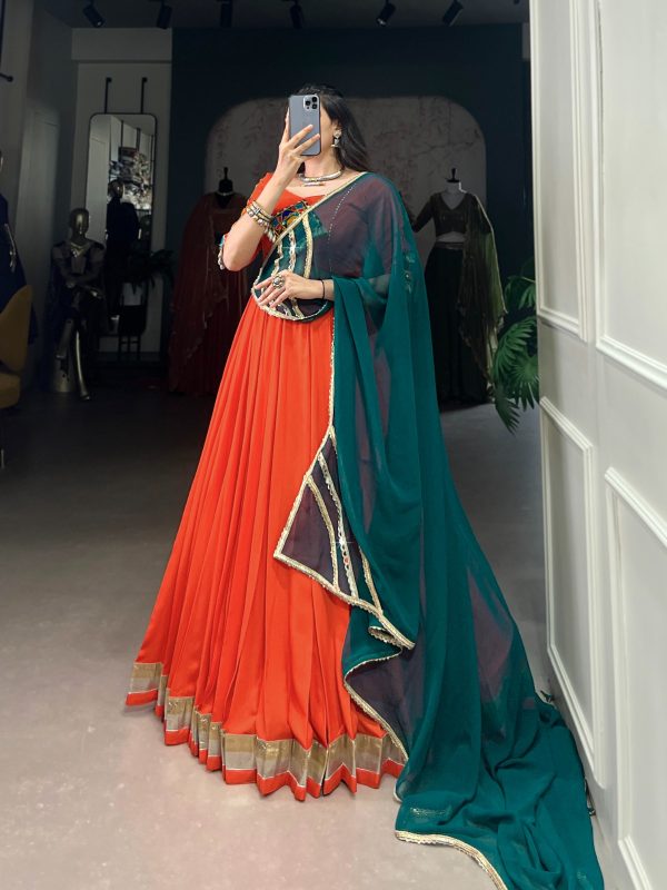 LNB 1651 Orange Color Pure Rayon Embossed Design Lace Touch Up Lehenga Choli Wedding, Party, Festive, Events Etc. Delivery 4-6 Working Days Rs 3199 | Lehenga, Bollywood Lehenga, Creative Lehenga, Designer Lehenga, Embroidered Lehenga, Party Wear Lehenga
