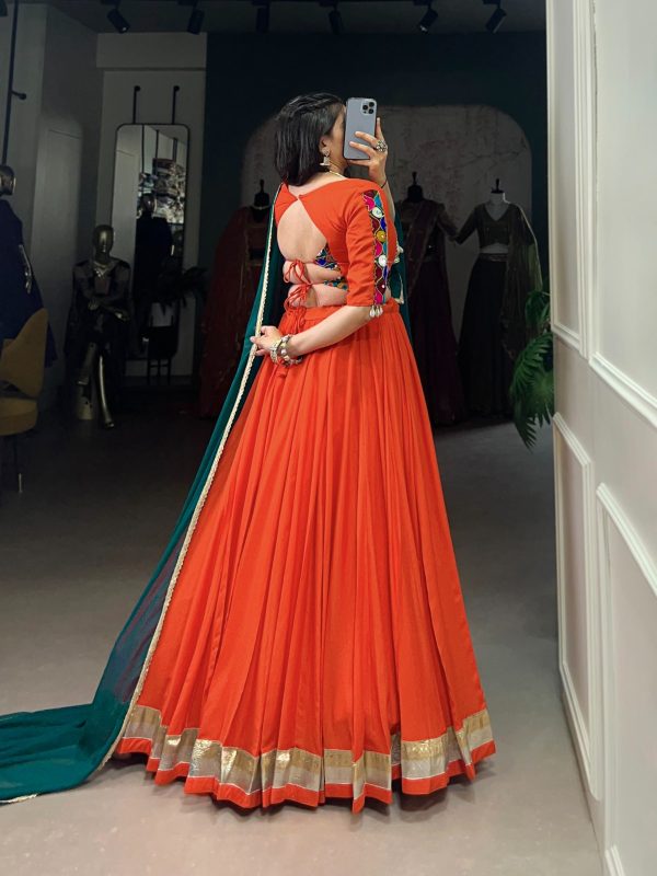 LNB 1651 Orange Color Pure Rayon Embossed Design Lace Touch Up Lehenga Choli Wedding, Party, Festive, Events Etc. Delivery 4-6 Working Days Rs 3199 | Lehenga, Bollywood Lehenga, Creative Lehenga, Designer Lehenga, Embroidered Lehenga, Party Wear Lehenga