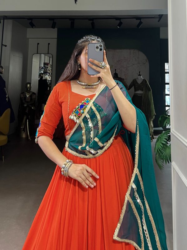 LNB 1651 Orange Color Pure Rayon Embossed Design Lace Touch Up Lehenga Choli Wedding, Party, Festive, Events Etc. Delivery 4-6 Working Days Rs 3199 | Lehenga, Bollywood Lehenga, Creative Lehenga, Designer Lehenga, Embroidered Lehenga, Party Wear Lehenga