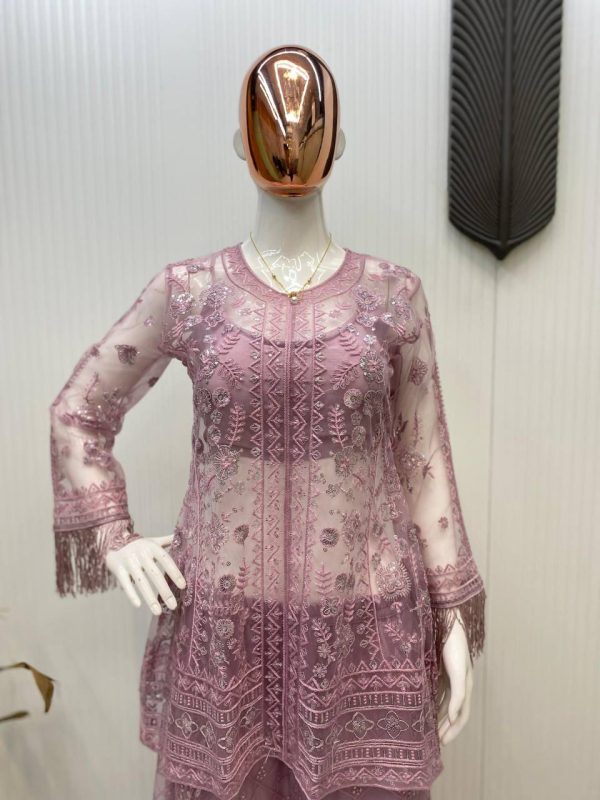 LG 1943 Pink Color Butterfly Net Sequence Embroidery Work Salwar Suit Casual, Wedding, Festive, Events . Expected Delivery  4-6 Working Days @1999/- only      | Jump Suits, Salwar suit, Casual Suits, Creative suits, Designer Suits, Palazzo Suits, Party Wear Suits, Patiala Suits, Straight Suits