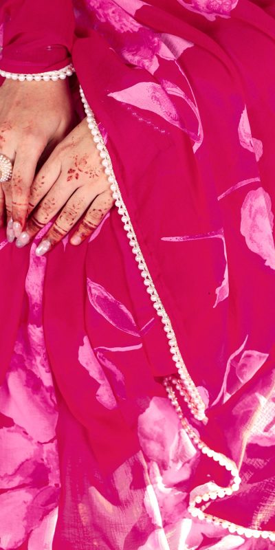 YNF 7011 Pink Color Chiffon Foral Printed Pearl Lace Border Saree Casual, Wedding, Festive, Events . Expected Delivery  4-6 Working Days @1499/- only                                                                                | Sarees, Bollywood Sarees, Creative Sarees, Designer Sarees, Embroidered Sarees, Ethnic Saree, Modern Digital sarees, Party Wear Sarees