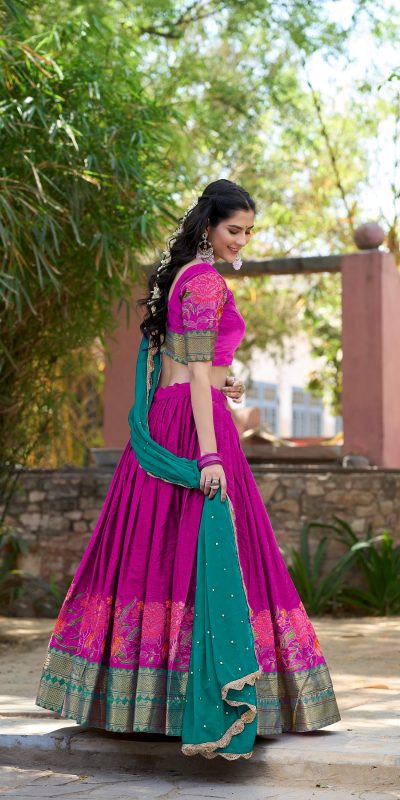 LNB1518 Pink Color Cotton Silk Thread Embroidery Work Lehenga Choli Wedding, Party, Festive, Events Etc. Delivery 4-6 Working Days Rs 2999 | Lehenga, Bollywood Lehenga, Creative Lehenga, Designer Lehenga, Embroidered Lehenga, Party Wear Lehenga