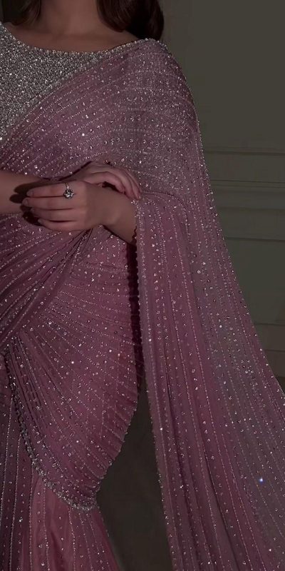 DF 3452 Pink Color Faux Georgette Embroidery Sequins Multi Work Saree Casual, Wedding, Festive, Events . Expected Delivery  4-6 Working Days @1799/- only                                                                                | Sarees, Bollywood Sarees, Creative Sarees, Designer Sarees, Embroidered Sarees, Ethnic Saree, Modern Digital sarees, Party Wear Sarees