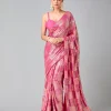 DF 3426 Pink Color Georgette 5MM Sequins Embroidery Work Saree Casual, Wedding, Festive, Events . Expected Delivery  4-6 Working Days @1749/- only                                                 | Sarees, Bollywood Sarees, Creative Sarees, Designer Sarees, Embroidered Sarees, Ethnic Saree, Modern Digital sarees, Party Wear Sarees