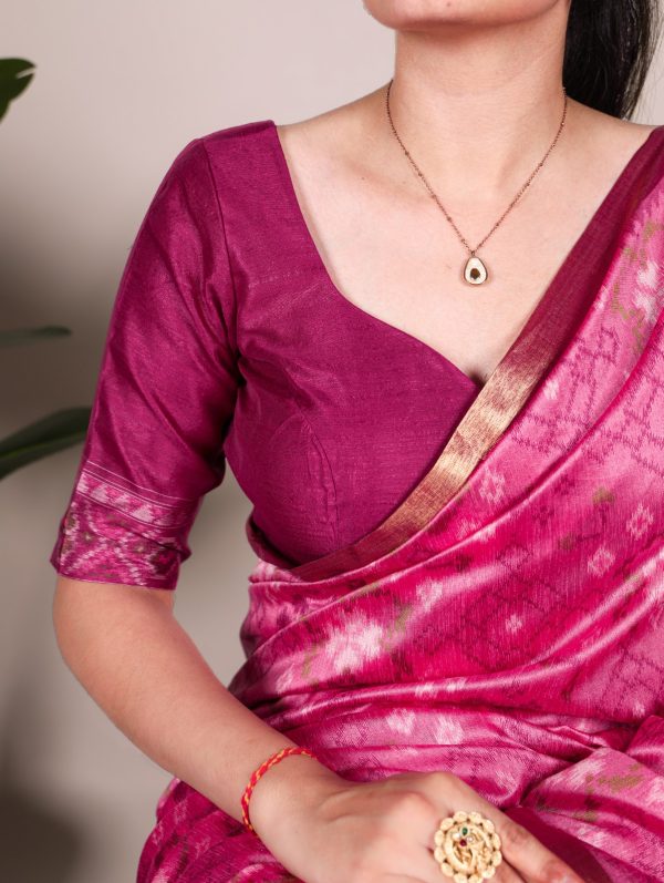 YNF 7416 Pink Color Jacquard Silk Patola Print Zari Weaving Work Saree Casual, Wedding, Festive, Events . Expected Delivery  4-6 Working Days @2599/- only                                                                                | Sarees, Bollywood Sarees, Creative Sarees, Designer Sarees, Embroidered Sarees, Ethnic Saree, Modern Digital sarees, Party Wear Sarees