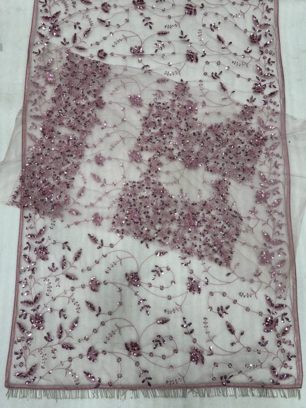 DF 3435 Pink Color Mono Net 5mm Multi Sequins Embroidery Work Saree Casual, Wedding, Festive, Events . Expected Delivery  4-6 Working Days @1799/- only                                                                                | Sarees, Bollywood Sarees, Creative Sarees, Designer Sarees, Embroidered Sarees, Ethnic Saree, Modern Digital sarees, Party Wear Sarees