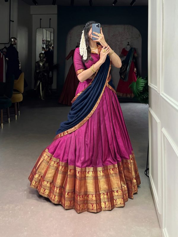 LNB 2040 Pink Color Narayan Pet Zari Weaving Lehenga Choli Choli Festive Party Wedding, Events etc. Delivery 4-6 Working Days @1899/- | Lehenga, Bollywood Lehenga, Creative Lehenga, Designer Lehenga, Embroidered Lehenga, Party Wear Lehenga