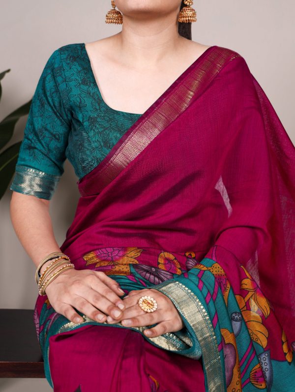 YNF 7036 Pink Color Polyester Chanderi Printed Zari Weaving Work Saree Casual, Wedding, Festive, Events . Expected Delivery  4-6 Working Days @1499/- only                                                                                | Sarees, Bollywood Sarees, Creative Sarees, Designer Sarees, Embroidered Sarees, Ethnic Saree, Modern Digital sarees, Party Wear Sarees