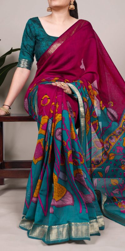 YNF 7036 Pink Color Polyester Chanderi Printed Zari Weaving Work Saree Casual, Wedding, Festive, Events . Expected Delivery  4-6 Working Days @1499/- only                                                                                | Sarees, Bollywood Sarees, Creative Sarees, Designer Sarees, Embroidered Sarees, Ethnic Saree, Modern Digital sarees, Party Wear Sarees