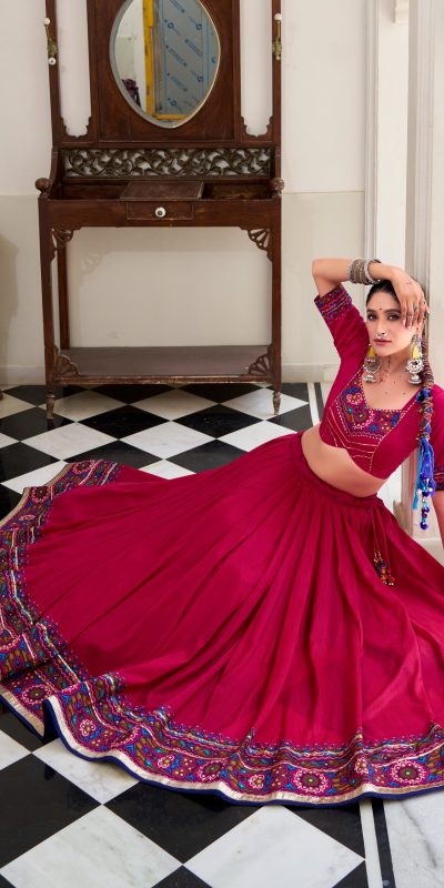 LNB 1243 Pink Color Tasar Silk Gamthi Print Embossed Gotta Patti Lace Lehenga Choli Festive Party Wedding, Events etc. Delivery 4-6 Working Days @2999/- | Lehenga, Bollywood Lehenga, Creative Lehenga, Designer Lehenga, Embroidered Lehenga, Party Wear Lehenga