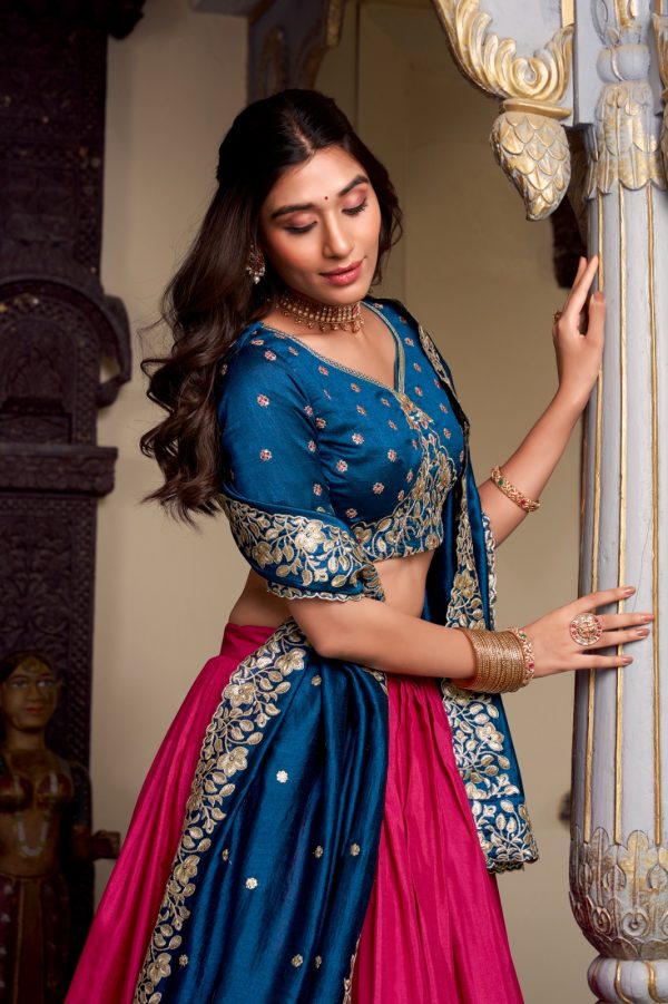 LNB 1238 Pink Color Tasar Silk Printed With Foil Work Lehenga Choli Festive Party Wedding, Events etc. Delivery 4-6 Working Days @2999/- | Lehenga, Bollywood Lehenga, Creative Lehenga, Designer Lehenga, Embroidered Lehenga, Party Wear Lehenga