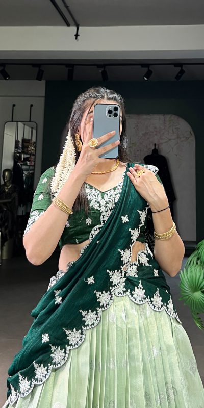 LNB 2024 Pista Color Zari Kota Weaving Work Sequins Thread Embroidery Lehenga Choli Festive Party Wedding, Events etc. Delivery 4-6 Working Days @2999/- | Lehenga, Bollywood Lehenga, Creative Lehenga, Designer Lehenga, Embroidered Lehenga, Party Wear Lehenga