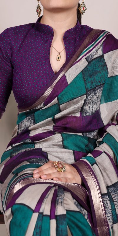 YNF 7045 Purple Color Polyester Viscose Chanderi Printed Border Saree Casual, Wedding, Festive, Events . Expected Delivery  4-6 Working Days @1499/- only                                | Sarees, Bollywood Sarees, Creative Sarees, Designer Sarees, Embroidered Sarees, Ethnic Saree, Modern Digital sarees, Party Wear Sarees