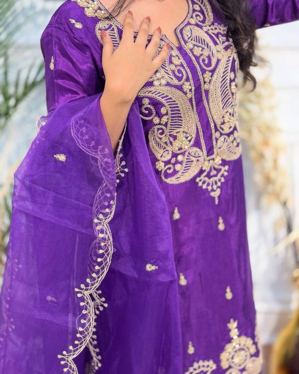 BE 352 Purple Color Chinon Cording Sequence Embroidery Work Salwar Suit Casual, Wedding, Festive, Events . Expected Delivery  4-6 Working Days @1699/- only      | Jump Suits, Salwar suit, Casual Suits, Creative suits, Designer Suits, Palazzo Suits, Party Wear Suits, Patiala Suits, Straight Suits