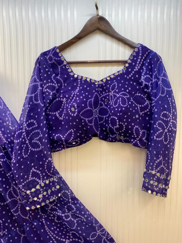 LG 647 Purple Color Printed Georgette Real Mirror Work Lehenga Choli Wedding, Party, Festive, Events Etc. Delivery 4-6 Working Days Rs 2099 | Lehenga, Bollywood Lehenga, Creative Lehenga, Designer Lehenga, Embroidered Lehenga, Party Wear Lehenga