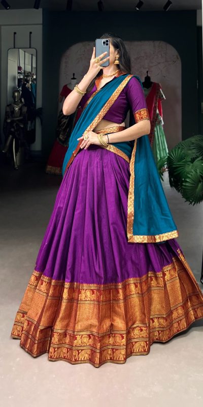 LNB 2040 Purple Color Narayan Pet Zari Weaving Lehenga Choli Choli Festive Party Wedding, Events etc. Delivery 4-6 Working Days @1899/- | Lehenga, Bollywood Lehenga, Creative Lehenga, Designer Lehenga, Embroidered Lehenga, Party Wear Lehenga
