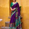 YNF 7048 Purple Color Polyester Chanderi Kalamkari Weaving Work Saree Casual, Wedding, Festive, Events . Expected Delivery  4-6 Working Days @1499/- only                                | Sarees, Bollywood Sarees, Creative Sarees, Designer Sarees, Embroidered Sarees, Ethnic Saree, Modern Digital sarees, Party Wear Sarees
