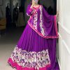 LNB 1618 Purple Color Printed And Original Mirror Hand Work With Lace Lehenga Choli Wedding, Party, Festive, Events Etc. Delivery 4-6 Working Days Rs 4249 | Lehenga, Bollywood Lehenga, Creative Lehenga, Designer Lehenga, Embroidered Lehenga, Party Wear Lehenga