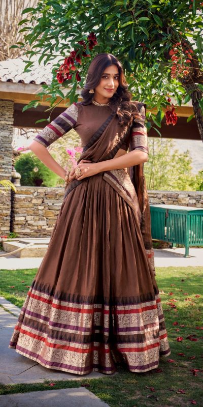 LNB 1902 Red Color Chanderi Plain With Zari Weaving Work Lehenga Choli Wedding, Party, Festive, Events Etc. Delivery 4-6 Working Days Rs 2099 | Lehenga, Bollywood Lehenga, Creative Lehenga, Designer Lehenga, Embroidered Lehenga, Party Wear Lehenga