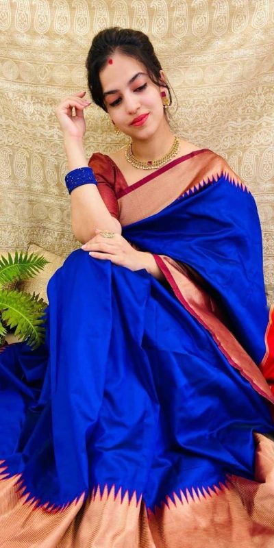 KP 3053 Royal Blue Soft Lichi Silk With Lace Jacquard Border Saree Work. Grab it for ₹1449. Delivery 4-6 Working Days. Shop now. | Sarees, Bollywood Sarees, Creative Sarees, Designer Sarees, Embroidered Sarees, Ethnic Saree, Modern Digital sarees, Party Wear Sarees