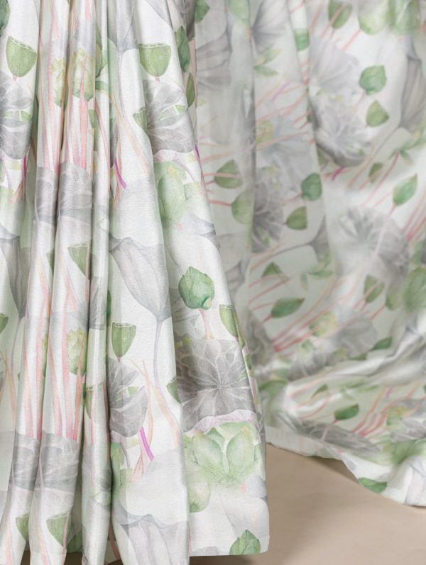 YNF 7054 Sea Green Color Satin Silk Floral Printed Saree Casual, Wedding, Festive, Events . Expected Delivery  4-6 Working Days @1549/- only                                                                                | Sarees, Bollywood Sarees, Creative Sarees, Designer Sarees, Embroidered Sarees, Ethnic Saree, Modern Digital sarees, Party Wear Sarees