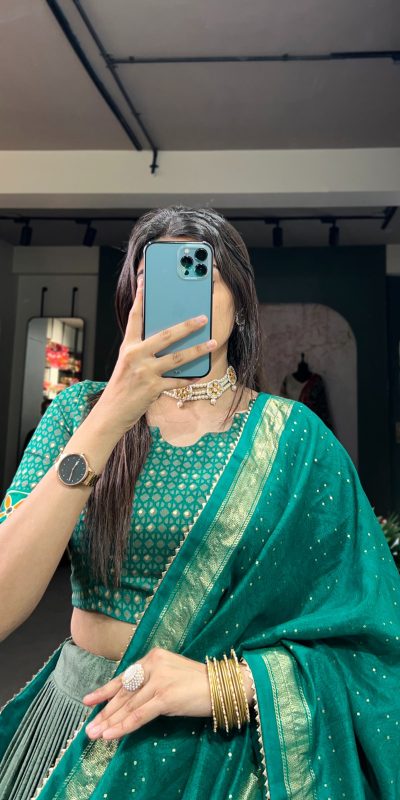 LNB 1210 Sea Green Color Tasar Silk Floral Print With Foil Print Lehenga Choli Wedding, Party, Festive, Events Etc. Delivery 4-6 Working Days Rs 2499 | Lehenga, Bollywood Lehenga, Creative Lehenga, Designer Lehenga, Embroidered Lehenga, Party Wear Lehenga