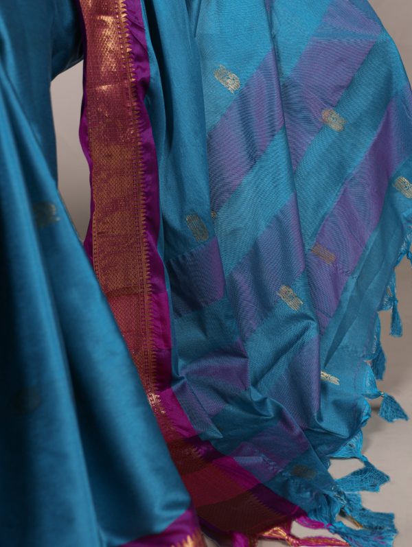 YNF 7406 Sky Blue Color Cotton Silk Weaving Work Paithani Concept Saree Casual, Wedding, Festive, Events . Expected Delivery  4-6 Working Days @1449/- only                                                                                | Sarees, Bollywood Sarees, Creative Sarees, Designer Sarees, Embroidered Sarees, Ethnic Saree, Modern Digital sarees, Party Wear Sarees