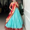 LNB 2006 Sky Blue Color Jacquard Silk Weaving Zari Work Lace Touch Up Lehenga Choli Wedding, Party, Festive, Events Etc. Delivery 4-6 Working Days Rs 3499 | Lehenga, Bollywood Lehenga, Creative Lehenga, Designer Lehenga, Embroidered Lehenga, Party Wear Lehenga