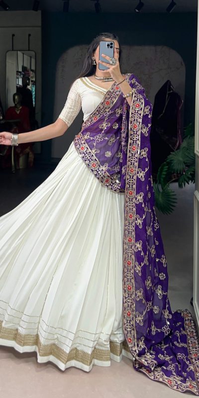 LNB 1665 White Color Pure Rayon Zari Weaving Work With Lace Touch Up Lehenga Choli Wedding, Party, Festive, Events Etc. Delivery 4-6 Working Days Rs 3399 | Lehenga, Bollywood Lehenga, Creative Lehenga, Designer Lehenga, Embroidered Lehenga, Party Wear Lehenga