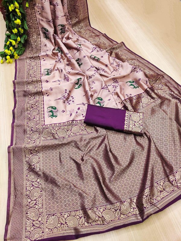 KP 6004 Wine Soft Lichi Silk Jacquard Work With Designer Work Saree. Grab it for ₹1499. Delivery 4-6 Working Days. Shop now. | Sarees, Bollywood Sarees, Creative Sarees, Designer Sarees, Embroidered Sarees, Ethnic Saree, Modern Digital sarees, Party Wear Sarees