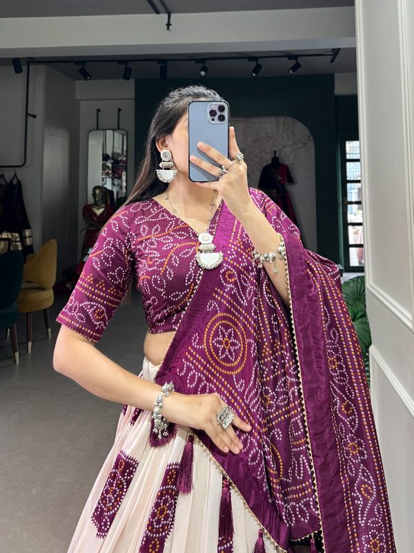 LNB 1229 Wine Color Tasar Silk Bandhej Print Lehenga Choli Wedding, Party, Festive, Events Etc. Delivery 4-6 Working Days Rs 2249 | Lehenga, Bollywood Lehenga, Creative Lehenga, Designer Lehenga, Embroidered Lehenga, Party Wear Lehenga