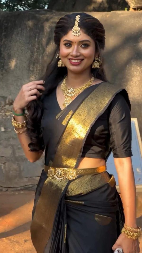 KP 5095 Butti Black Color Jacquard With Designer Work All Over Saree . Exclusive Offer ₹1344. Delivery 4-6 Working Days. Shop now. | Sarees, Bollywood Sarees, Creative Sarees, Designer Sarees, Embroidered Sarees, Ethnic Saree, Modern Digital sarees, Party Wear Sarees