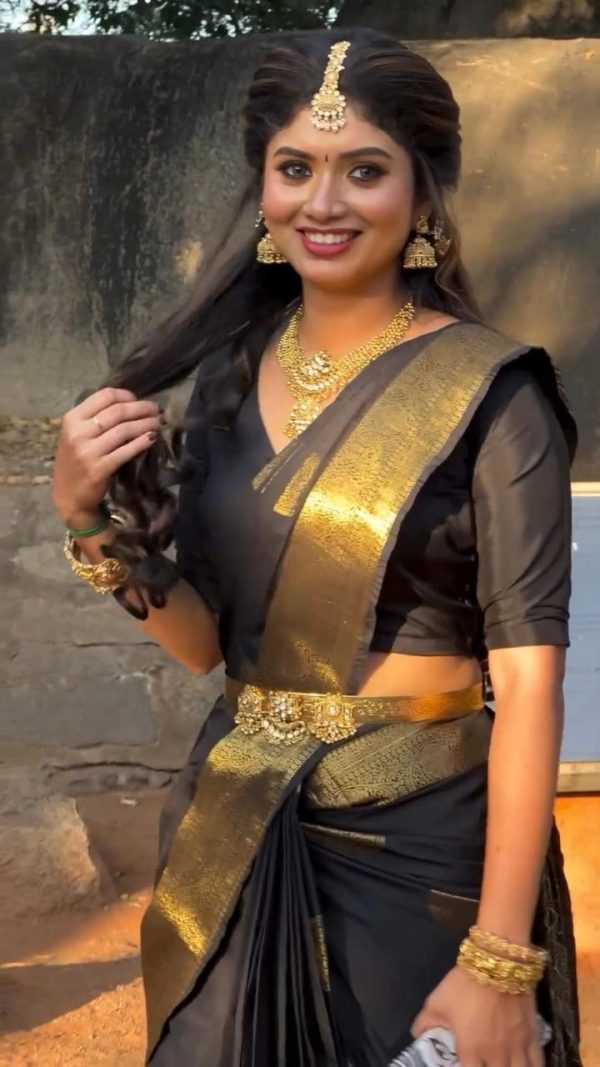 KP 5095 Butti Black Color Jacquard With Designer Work All Over Saree . Exclusive Offer ₹1344. Delivery 4-6 Working Days. Shop now. | Sarees, Bollywood Sarees, Creative Sarees, Designer Sarees, Embroidered Sarees, Ethnic Saree, Modern Digital sarees, Party Wear Sarees
