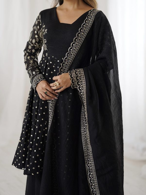 ZSR 3134 Black Crunchy Silk Salwar Suit Perfect for Wedding, Party, Sangeet, Anniversary, Housewarming Introductory Price ₹2399. Delivery 4-6 | Jump Suits, Salwar suit, Casual Suits, Creative suits, Designer Suits, Palazzo Suits, Party Wear Suits, Patiala Suits, Straight Suits