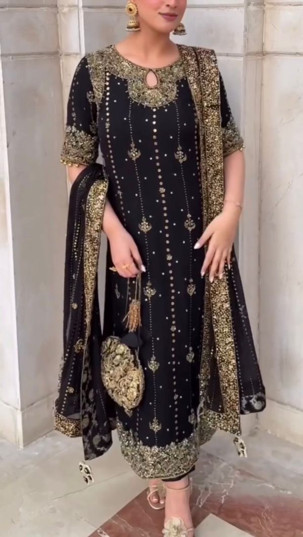 RTC 5923 Black Color Faux Georgette With Sequence Lace Work Salwar Suit Get it for ₹2049. Delivery 4-6 Working Days. Shop now. | Jump Suits, Tops & Bottoms, Track Suits, Salwar suit, Casual Suits, Creative suits, Designer Suits, Palazzo Suits, Party Wear Suits, Patiala Suits, Straight Suits, Trendy Wear